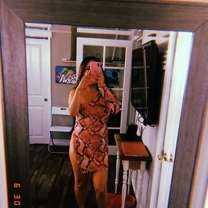 Snake print dress